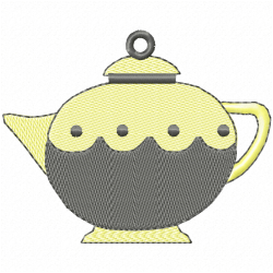 Teapots Embroidery Design 11